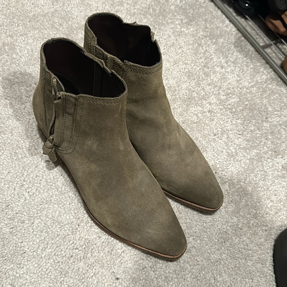 Light olive women’s suede Cole Haan 9 1/2 boots
